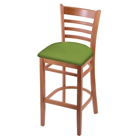 30 Bar Stool,Medium Finish,Canter Kiwi Green Seat